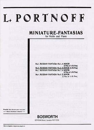 Portnoff - Faisie Russe N°2 Re Mineur - Violon / Piano