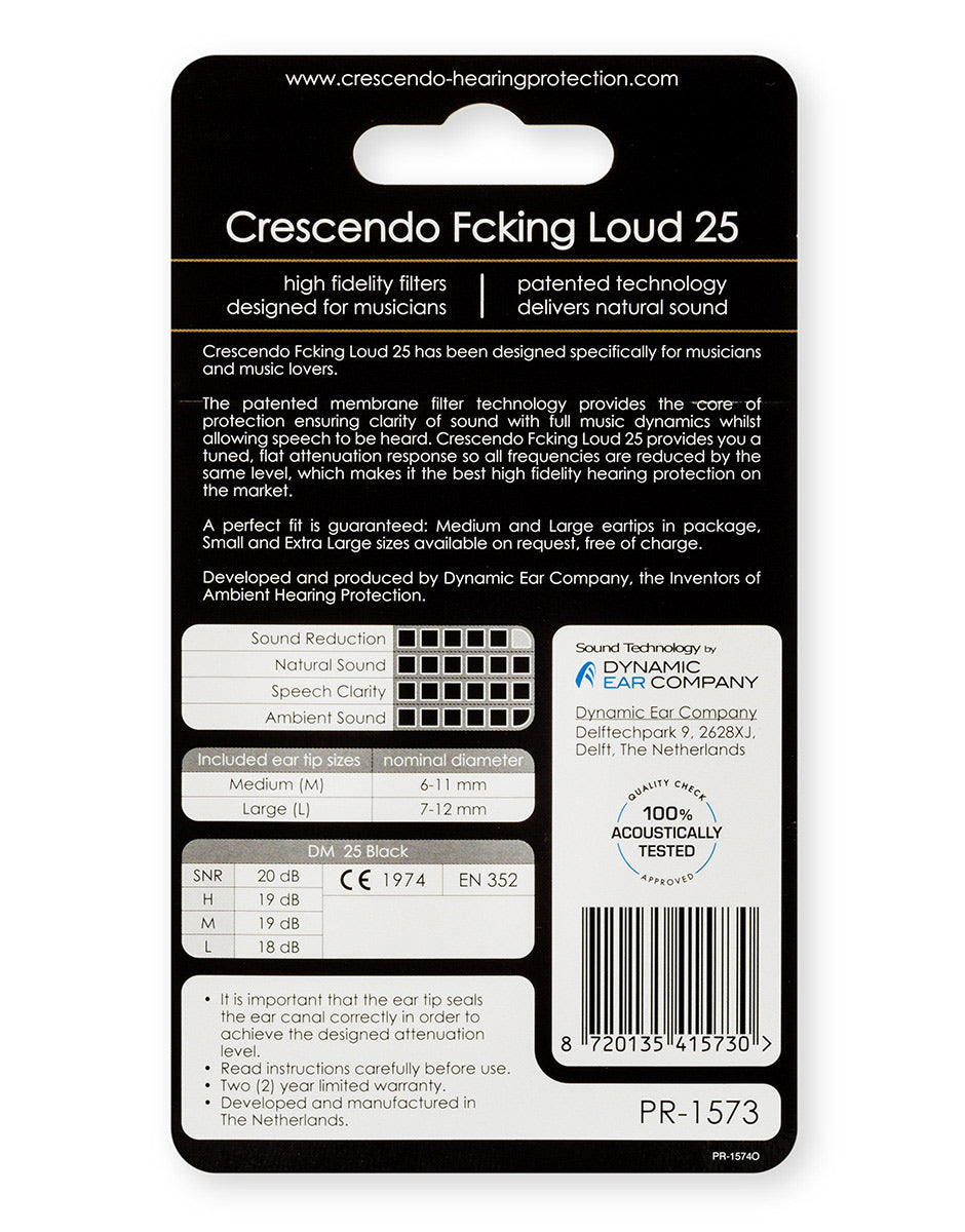 PRO FCKING LOUD 25 - ATTENUATING OHRENSTÖPSEL