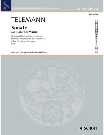 Telemann G.P. - Sonata C Major - Treble Recorder And Basso Continuo Cello (viola Da Gamba) Ad Lib.