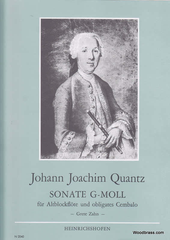QUANTZ J.J. - SONATA G-MOLL - FLB ALTO ET CLAVECIN OBLIGE