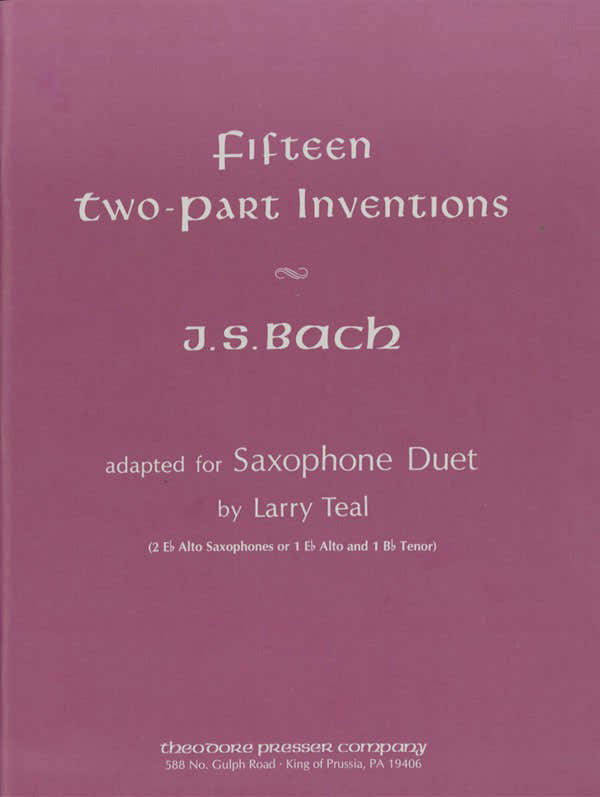 Bach J. S. - 15 Zweistimmige Inventionen - 2 Saxophone