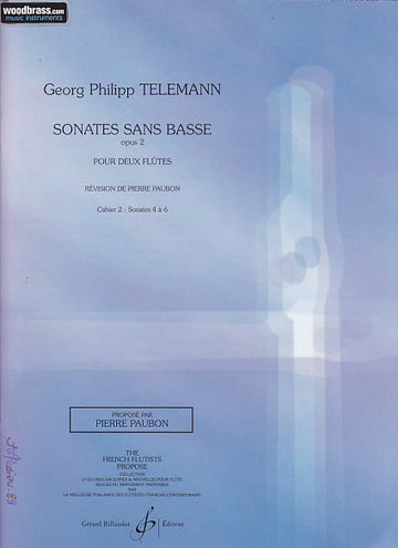 Telemann GEORG-philipp - Sonates Sans Basse Op.2 Vol.2 - Deux Flûtes