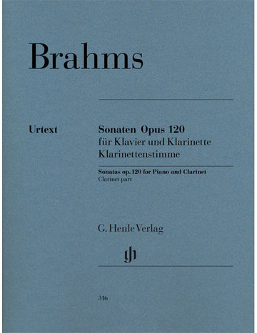 BRAHMS J. - SONATAS FOR PIANO AND CLARINET OP. 120 1 AND 2 - CLARINET PART