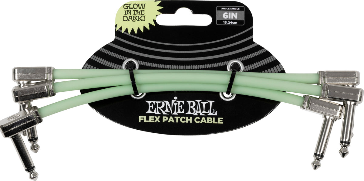 Ernie Ball Flex 15cm - 3 Pack Phosphorescent