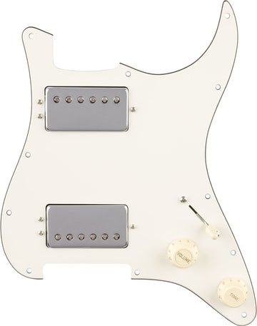 Vorverdrahtetes Strat-Schlagbrett Quadra Tap HH Pergament 11-Loch PG