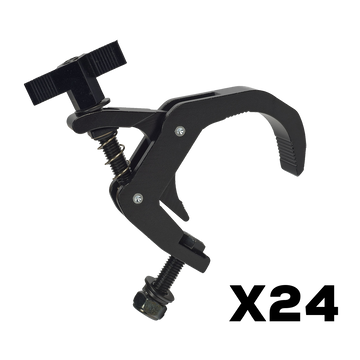 Pack of 24 universal black hooks - Hexagonal nut