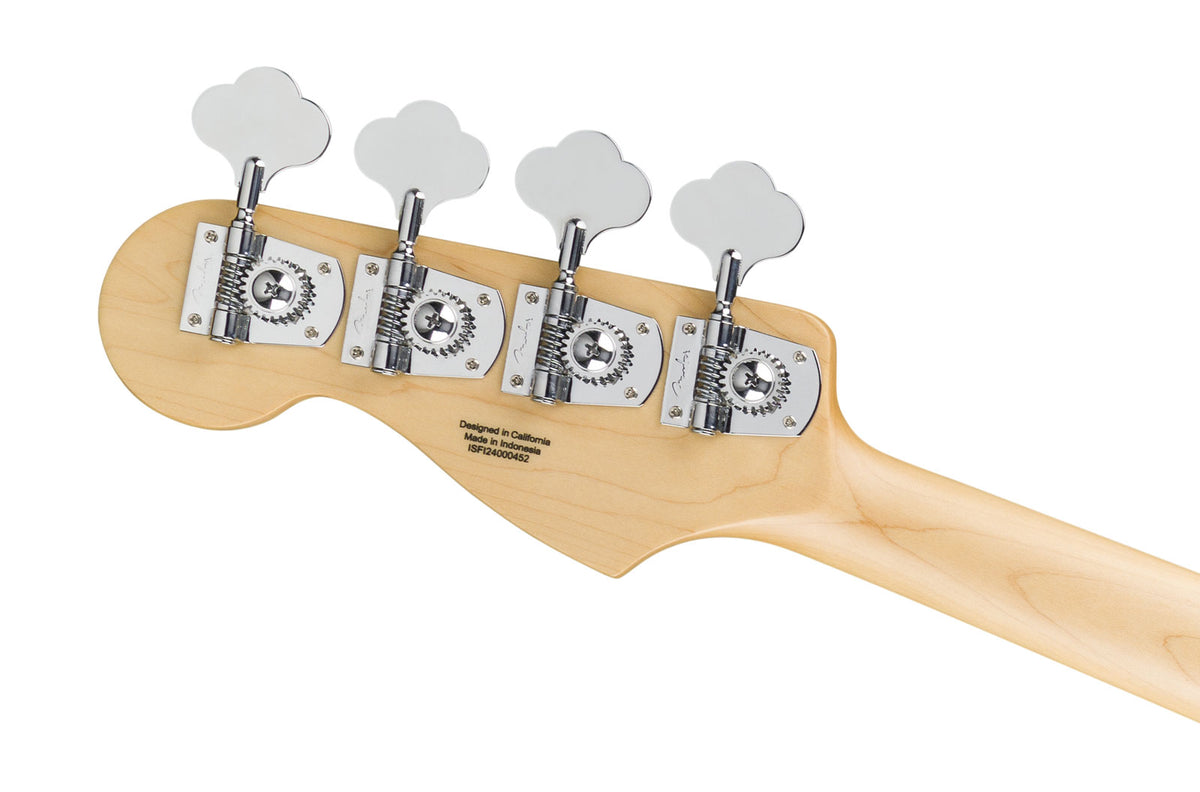 Standard Jazz Bass MN weißes Schlagbrett Aqua Marine Metallic