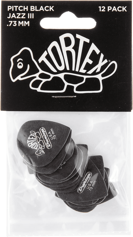 12 x 0,73mm Tortex Pitch Black Jazz III