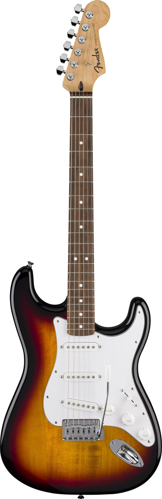 Standard Stratocaster LRL Weißes Schlagbrett 3-Color Sunburst