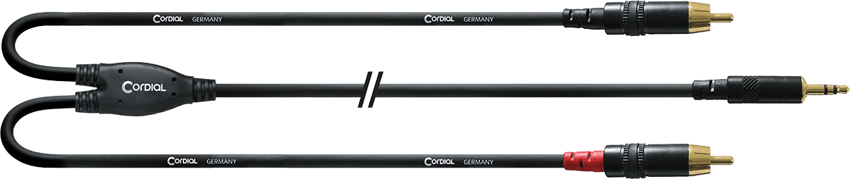 Y-Splitterkabel Miniklinke Stereo/2 RCA 3 M