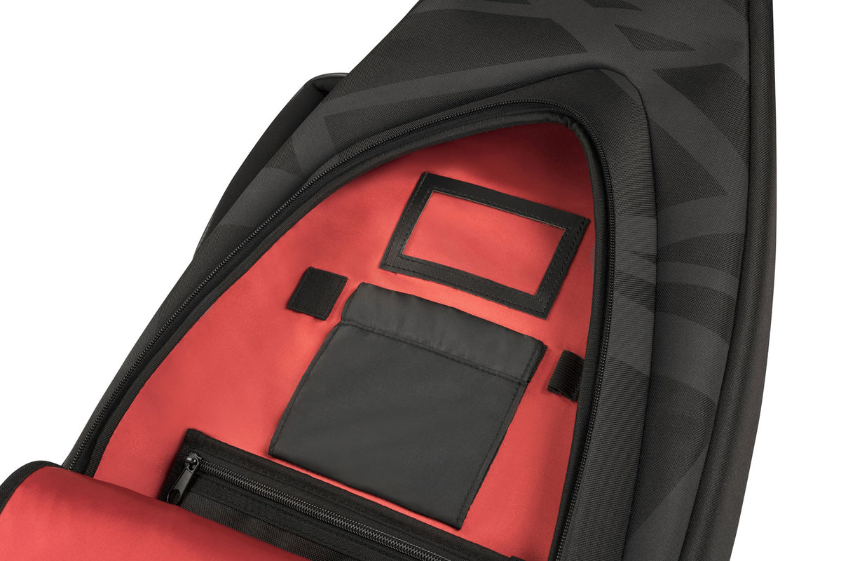 E-Gitarren-Gigbag Schwarz Und Grau Gestreift