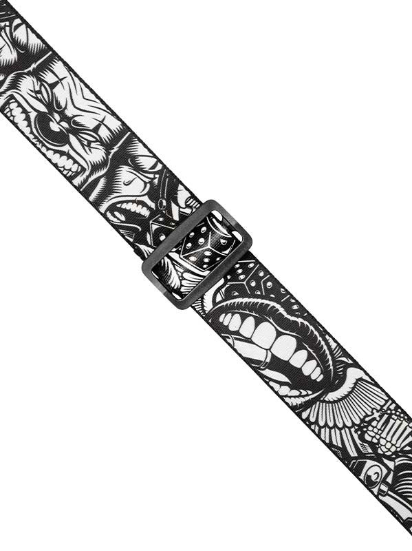 TATTOO SERIES - 5 CM POLYESTER LEATHER TIP WITH TATTOO MOTIFS - DESIGN 001