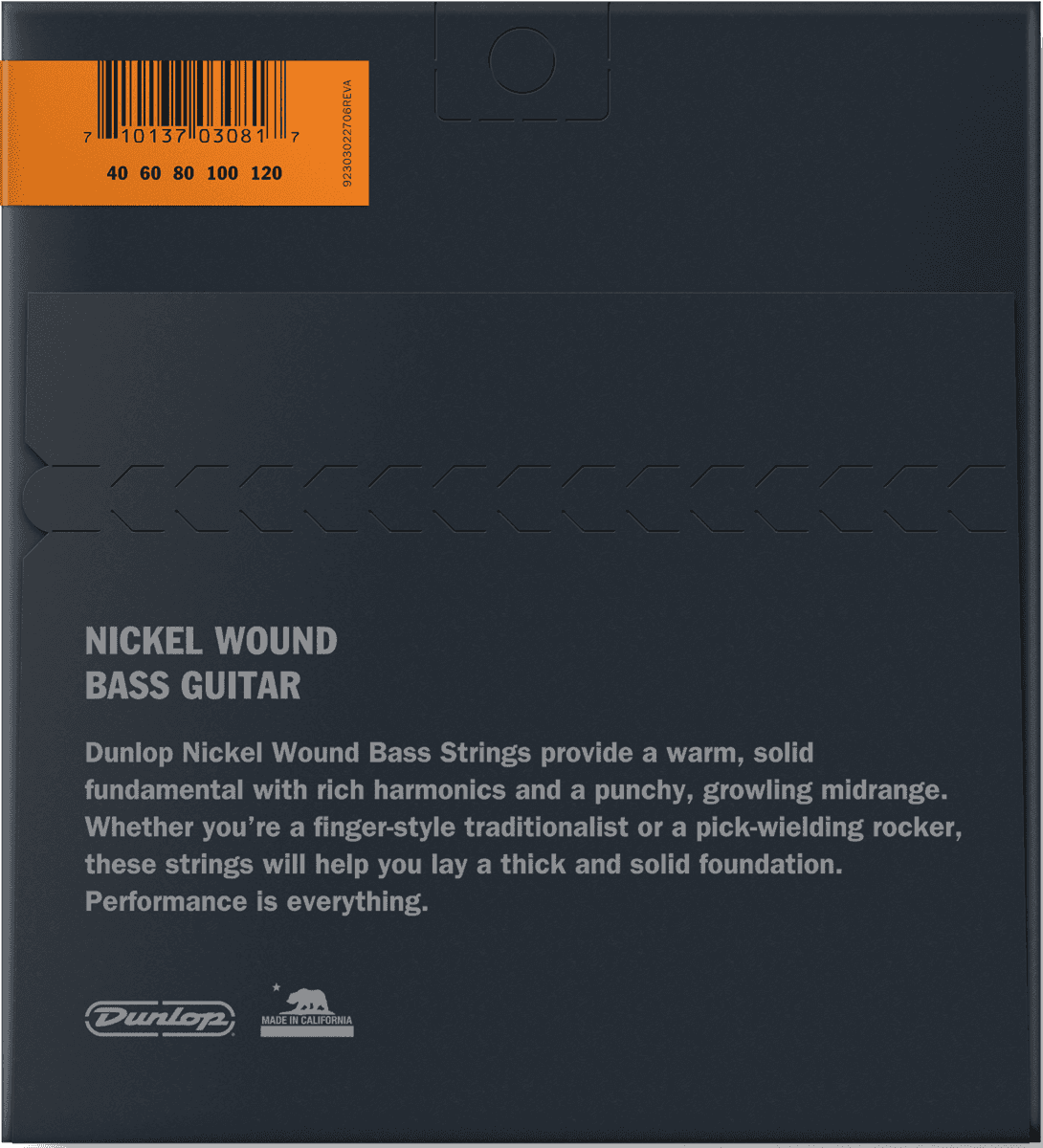 BASS STRINGS ROUND WIRE NICKEL NICKEL SET 40-120 5 STRINGS