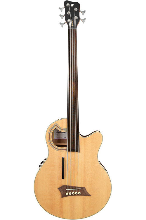 RockBass Alien Deluxe Hybrid Thinline 5 bundlos Natur Satin