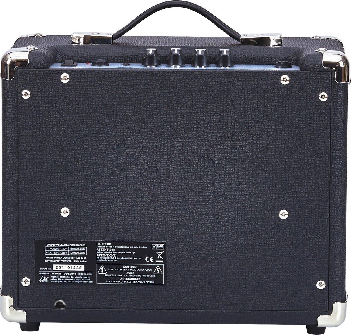 1 channel - 8" speaker - 25W