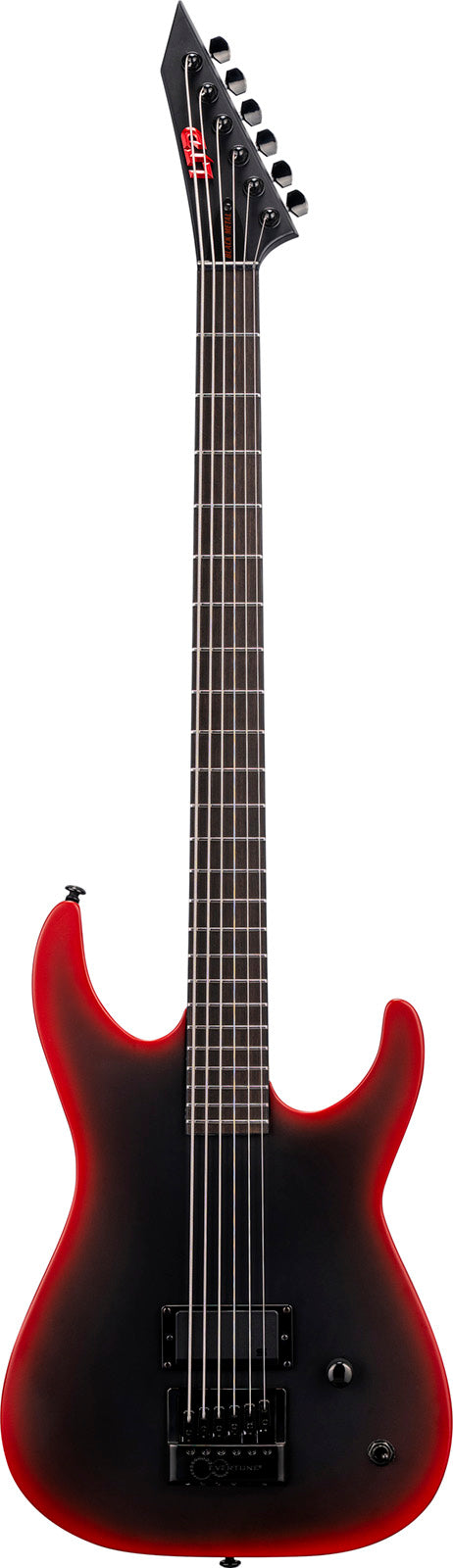 M-6 Evertune Schwarz Metallic Schwarz-Rot Burst Satin
