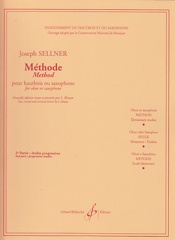 Sellner Joseph - Methode Vol.2 - Fortgeschrittene Studien - Für Oboe oder Saxophon