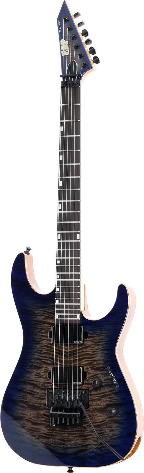 M-II DX USA FR Geflammter Ahorn Blue Moon EMG