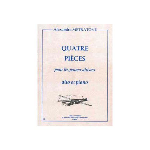 Metratone - 4 Pièces Pour Jeunes Altistes - Alto et Piano