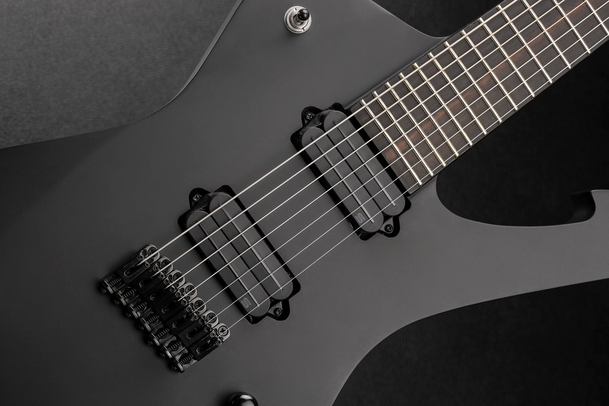 Humbucker 7-saitig Black Jupiter Rails, Signatur von Wes Hauch, Steg, schwarz