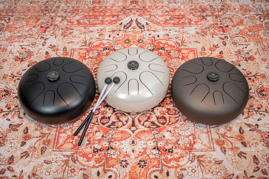 MEINL SONIC ENERGY STEEL TONGUE DRUM G MINOR PEARL GREY