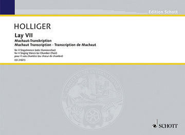 Machaut - Lay Vii - Countertr (Ou Alto) 2 Trs Et Bass