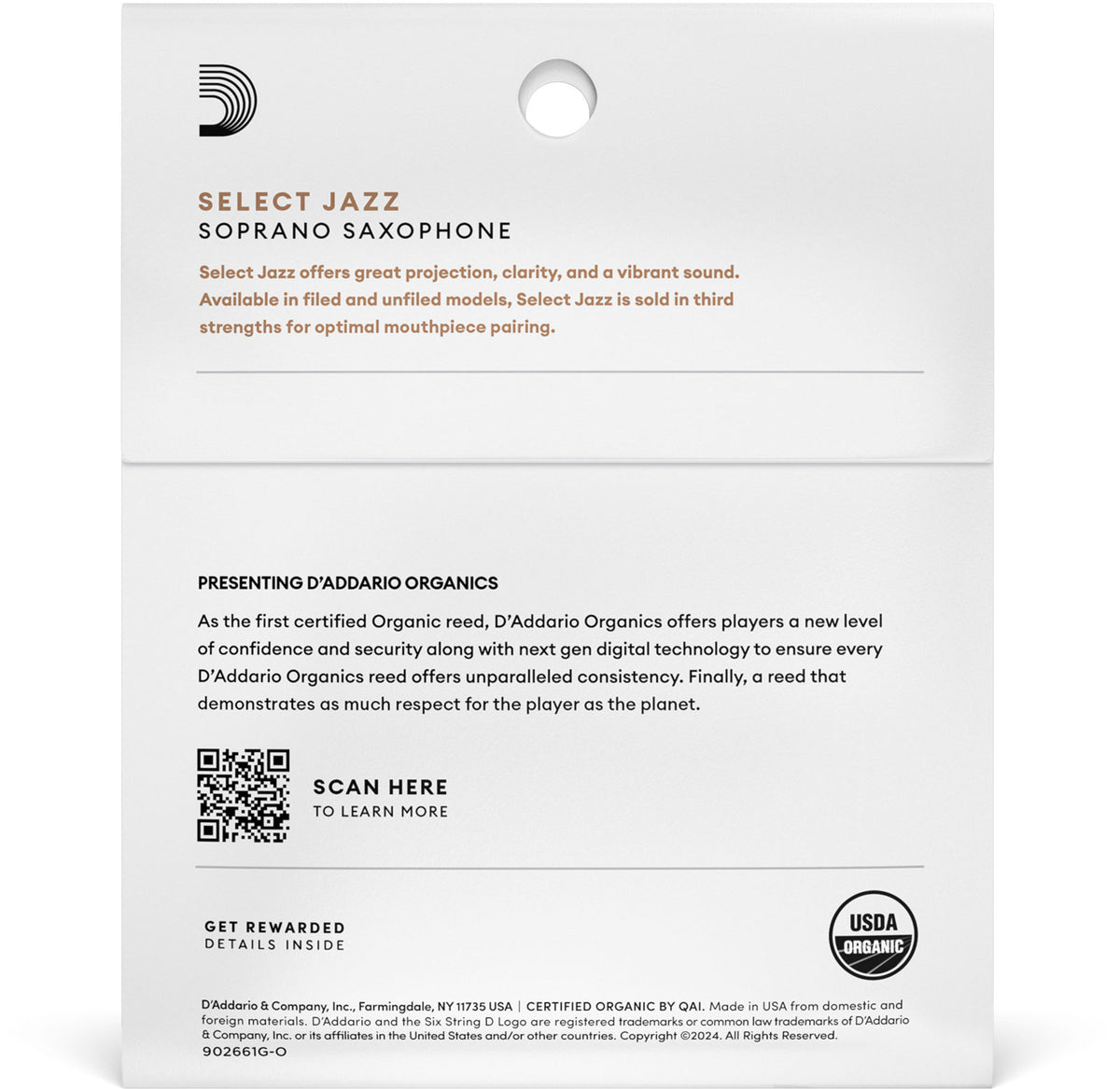 Organic Select Jazz Unfiled 3 Soft Soprano Saxophone (x 3)