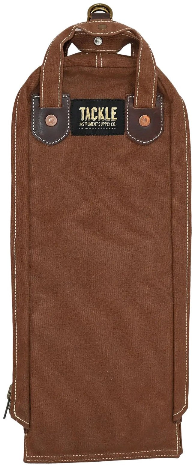 Modulare Stick-Tasche aus gewachstem Canvas - Braun