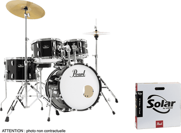 ROADSHOW JAZZ 18 JET BLACK + SOLAR CYMBALS