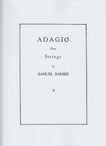 BARBER S. - ADAGIO FOR STRINGS - DIRIGIERPARTITUR