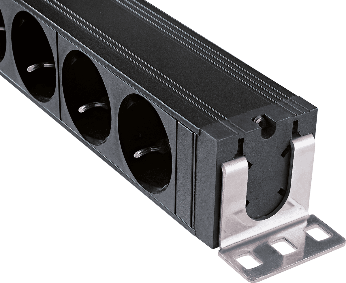 19" 230V RACKMOUNTABLE POWER SOCKET WITH 7 SOCKETS + INTER.