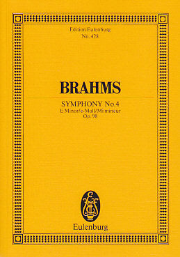 Brahms - Symphonie N°4 Mi Mineur Op.98 - Conducteur Poche