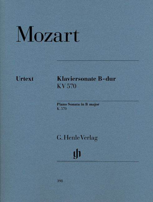MOZART W.A. - KLAVIERSONATE B-DUR K. 570