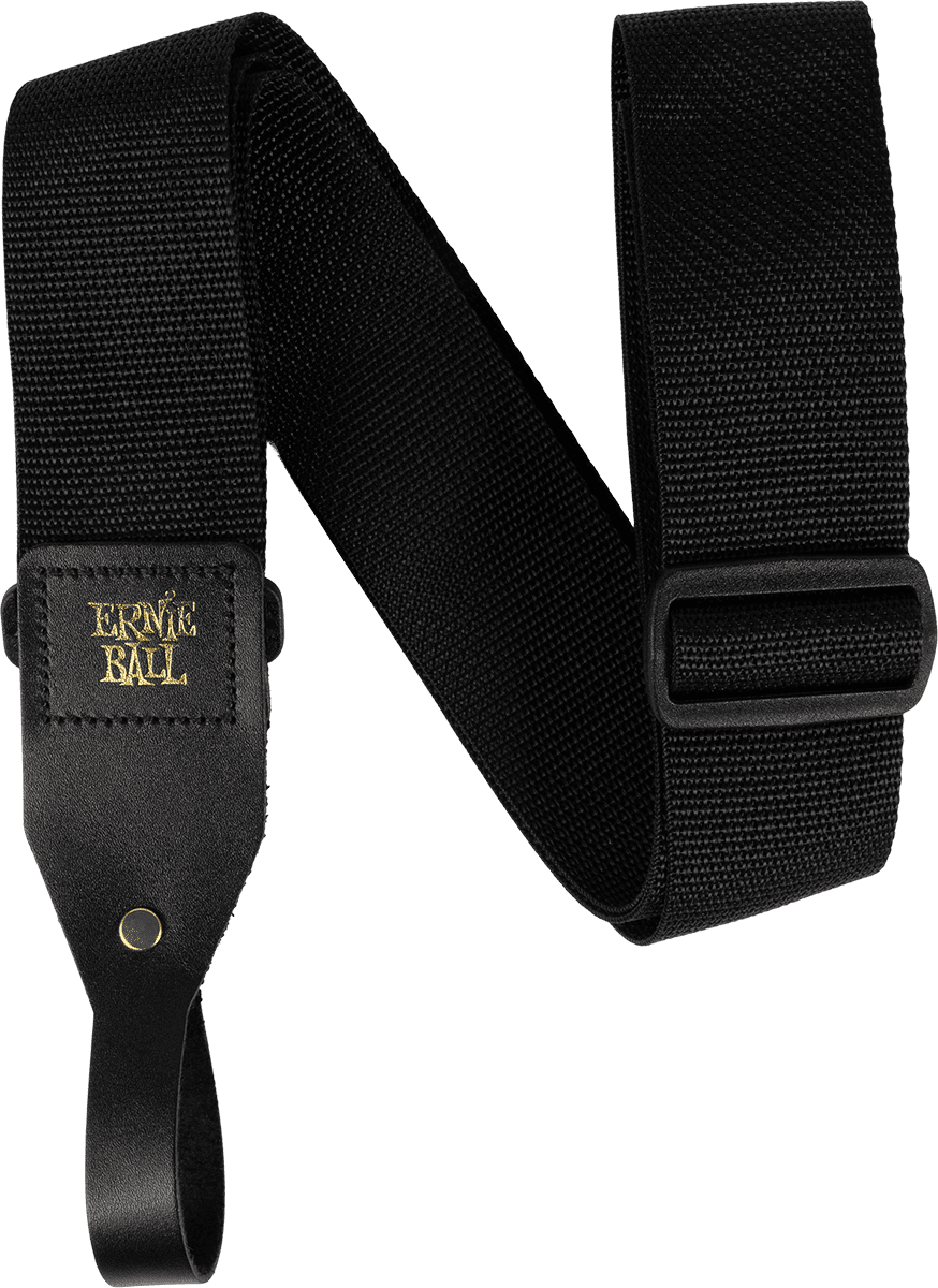 BLACK PP STRAP FOR ACOUSTIC GUITAR