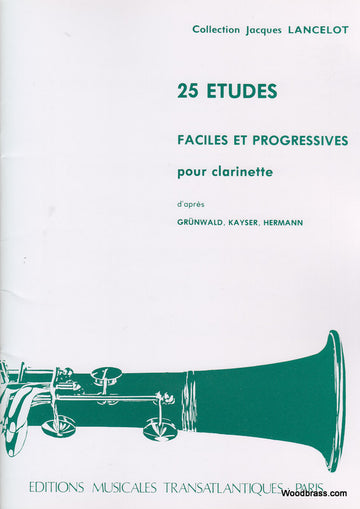 25 Etudes Faciles et Progressives - Clarinette