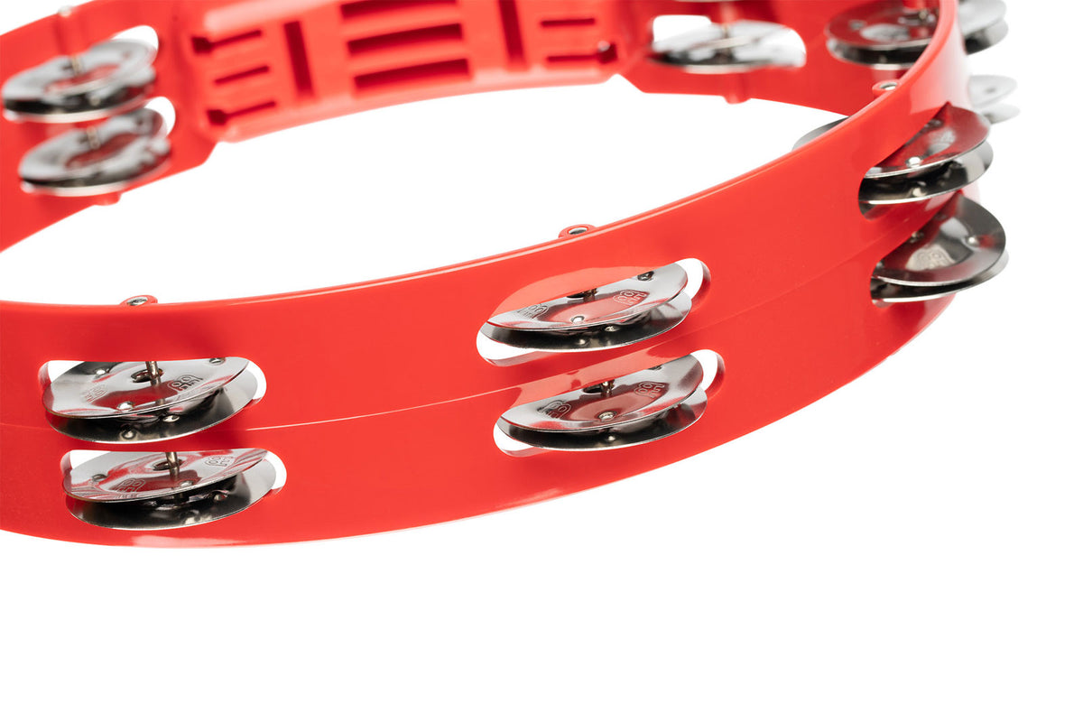 HTT10R - Tambourin ABS Rot 25CM 1 Reihe Zimbeln