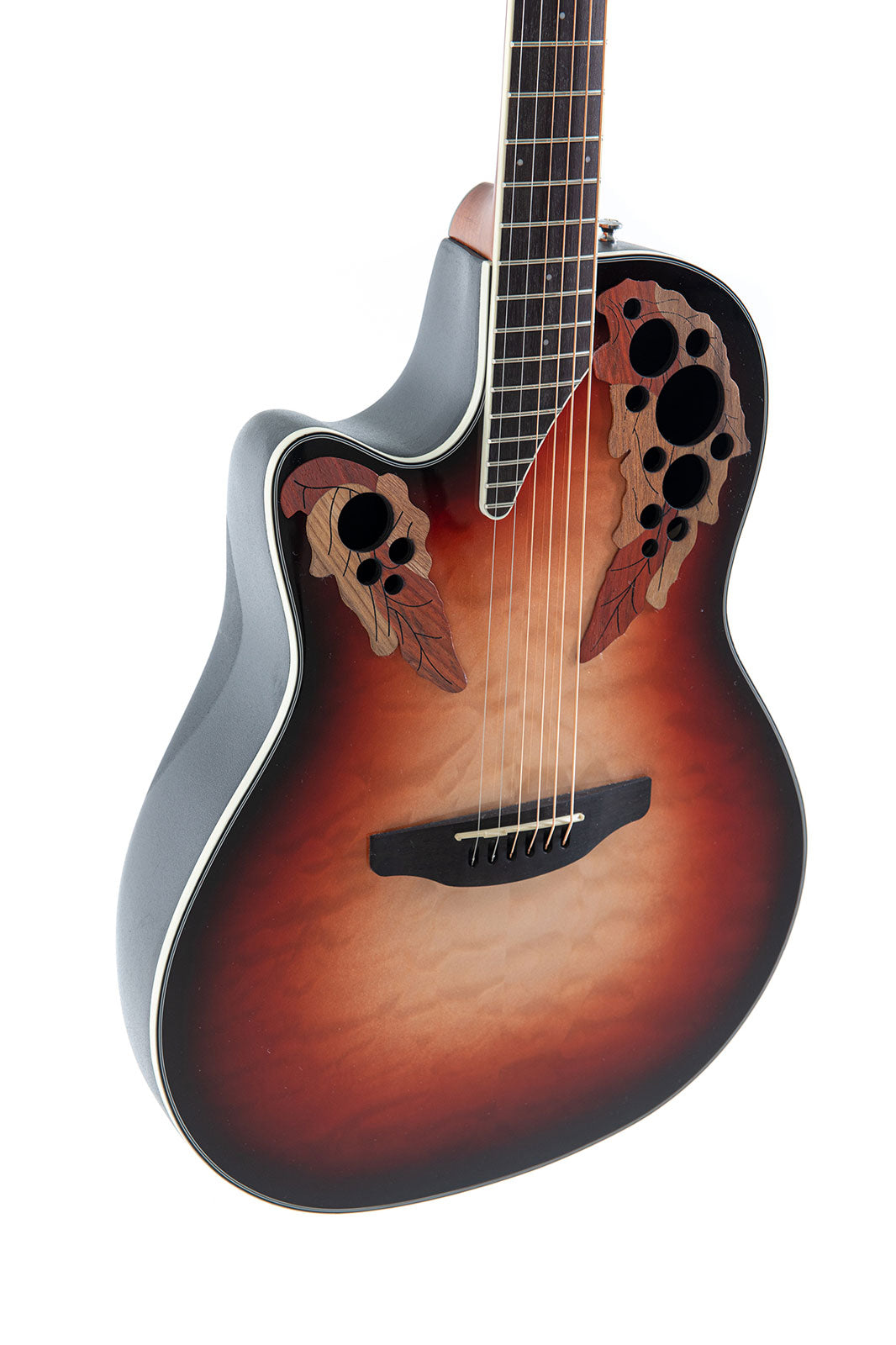 E-Akustikgitarre Celebrity Elite Plus Mid Cutaway Lefthand Ruby Burst