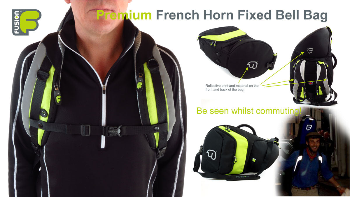 Premium Black/Green Horn (Fixed Bell) Case