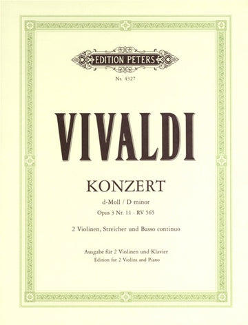 VIVALDI ANTONIO - CONCERTO GROSSO IN D MINOR OP.3 NO.11 - VIOLIN ENSEMBLE