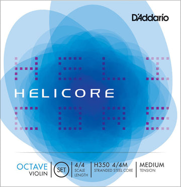 SET OF STRINGS FOR VIOLIN 4/4 HELICORE OCTAVE TENSION MEDIUM