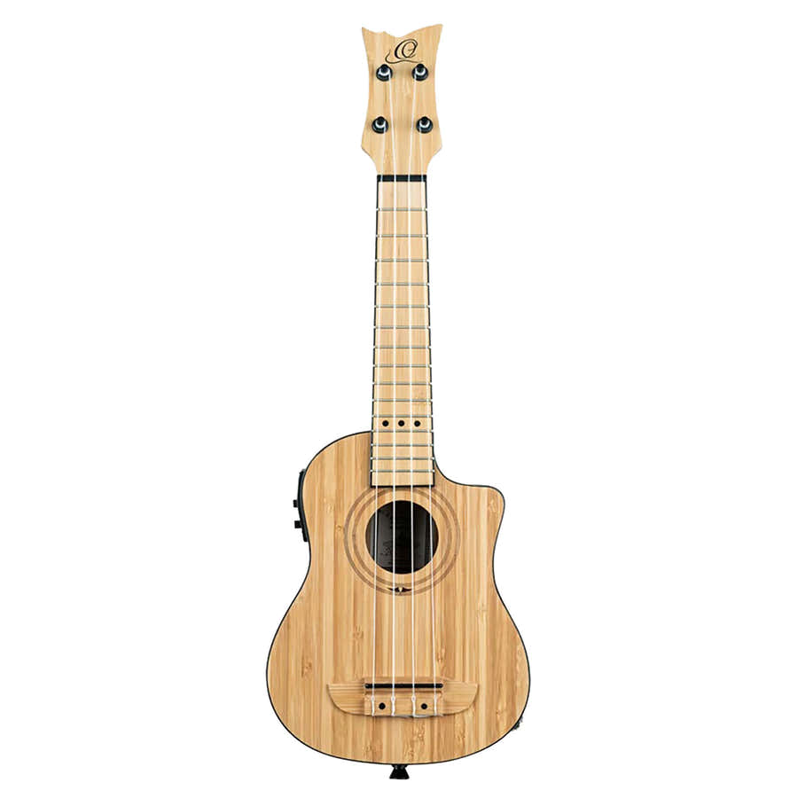 Sopran-Ukulele aus massivem Bambus EQ