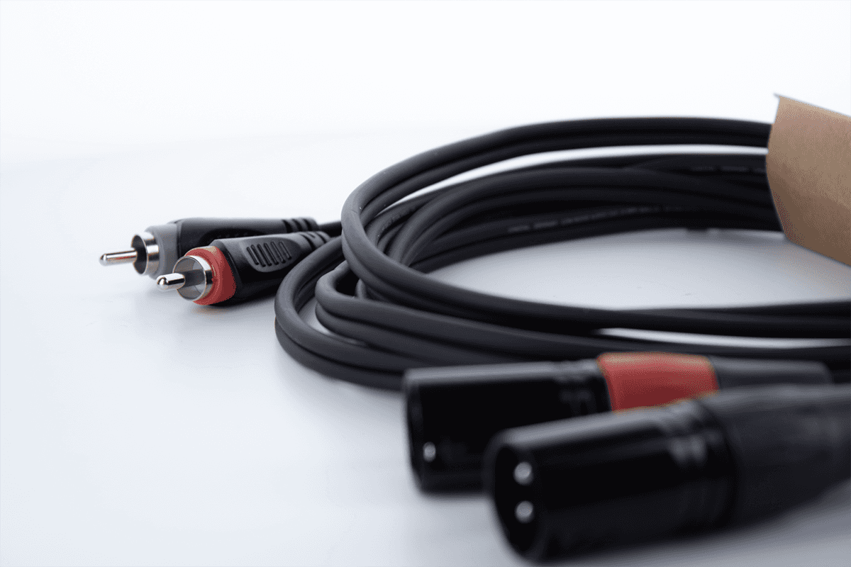 Doppeltes Audiokabel XLR-Stecker / RCA 1,5 M