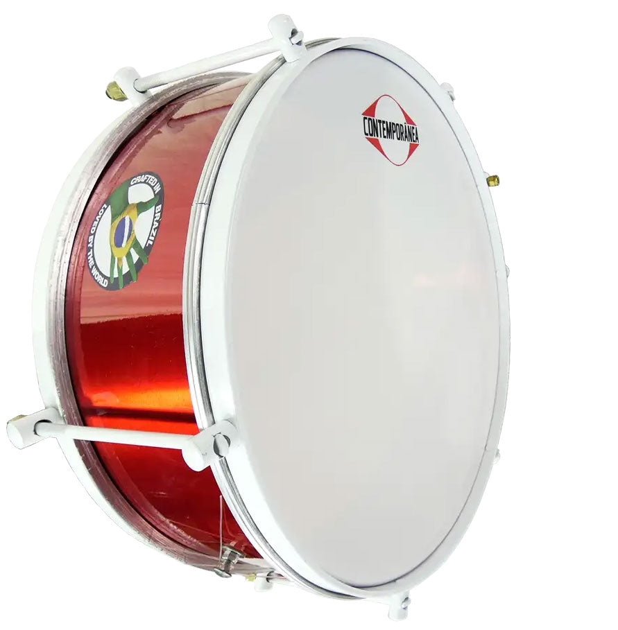 Caixa 14" x 15cm - 6 Zugstäbe - Snare-Teppich - Light - Rot - Edition ALEGRIA