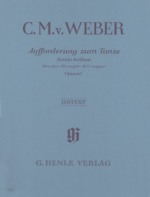 WEBER C.M.V. - INVITATION TO THE DANCE D FLAT MAJOR OP. 65 - PIANO