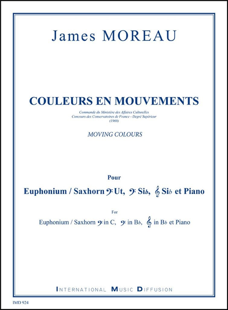 Imd Arpeges Moreau - Couleurs En Mouvements - Euphonium & Piano
