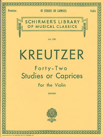 Rodolphe Kreutzer FORTY-two Etüden oder Capricen - Violine