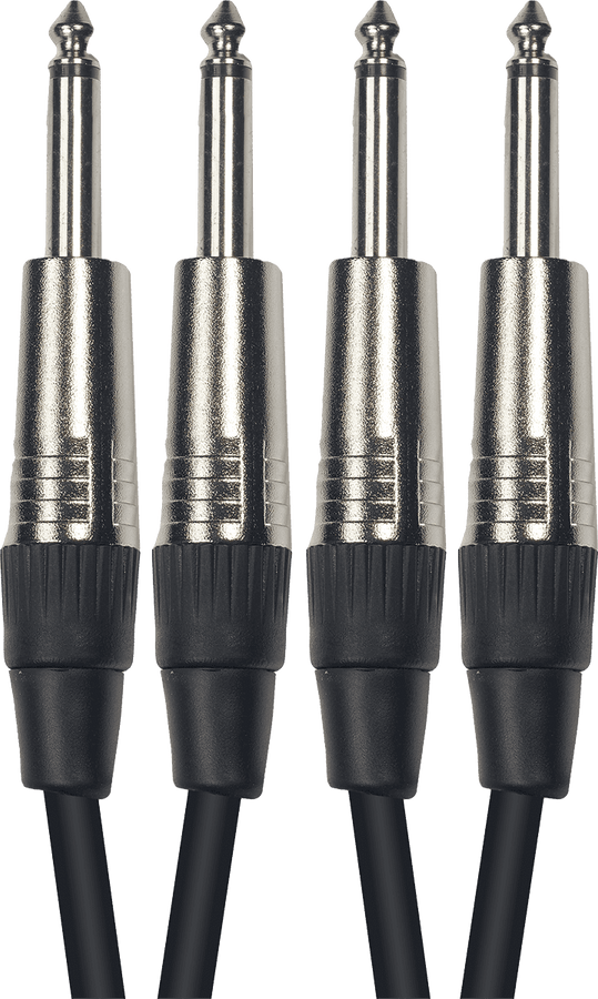K08  2 X 1/4 PHONE TO 2 X 1/4 PHONE MALE 10 FT./ 3 M.