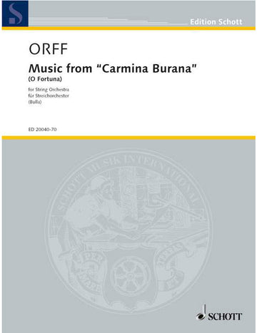 Orff - Musique De Carmina Burana (o Fortuna) - String Orchestre With Piano et Percussion