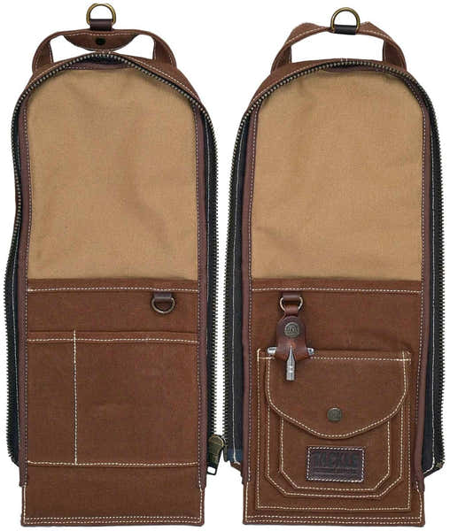 TACKLE Instruments Modulare Stick-Tasche aus gewachstem Canvas - Braun