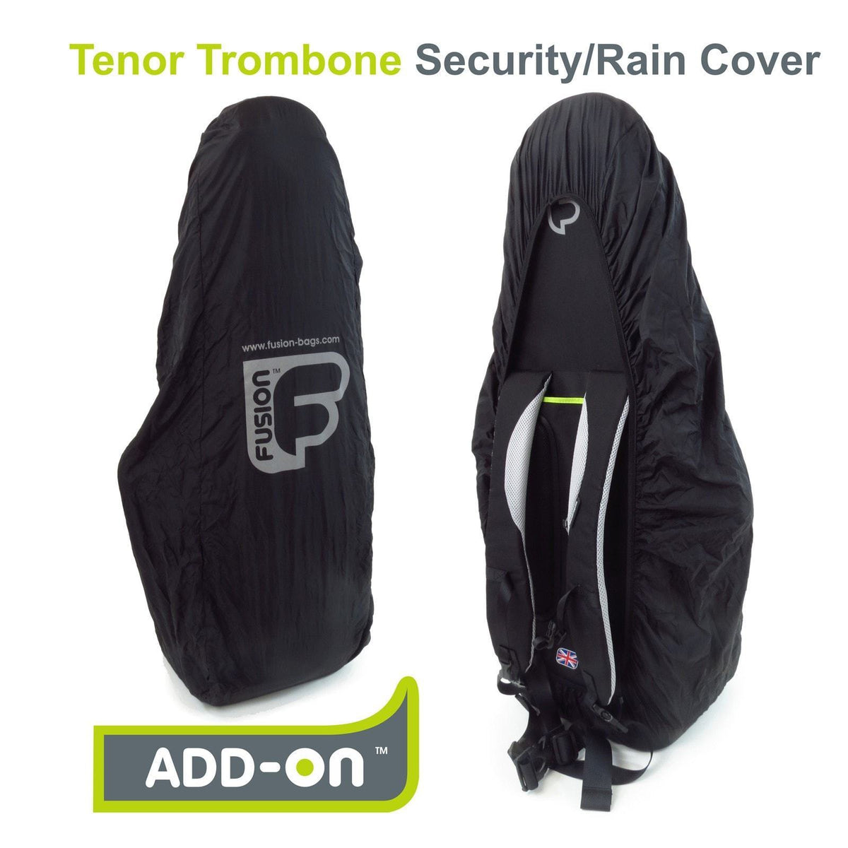 Black Urban Rain Cover for Trombone